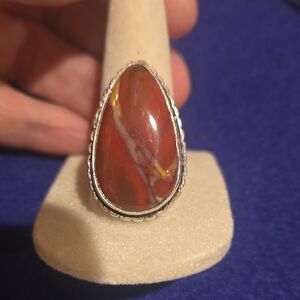 Stunning Red Jasper Silver Ring